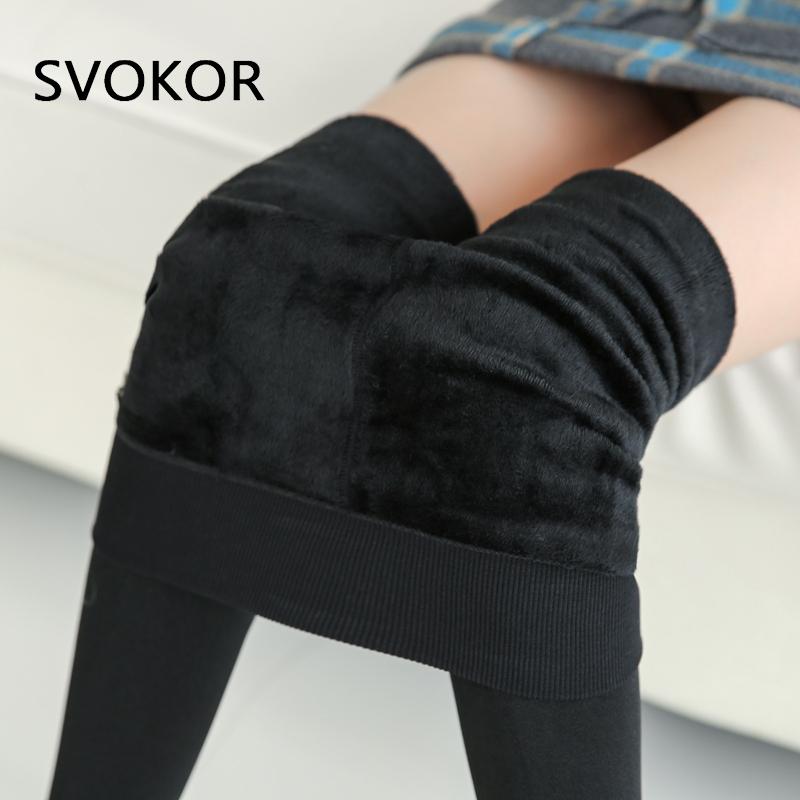 Winter Leggings Knitting Velvet Leggings High Elastic Thicken Warm Pants Skinny Pants For Women Leggins Comfortable