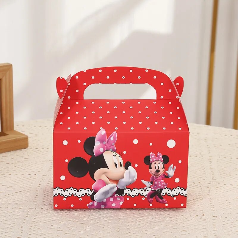 Minnie Mickey Mouse Gift Box for Birthday Party Candy Bags Package Girls Boys Children Birthday Party Favors Baby Shower Decor