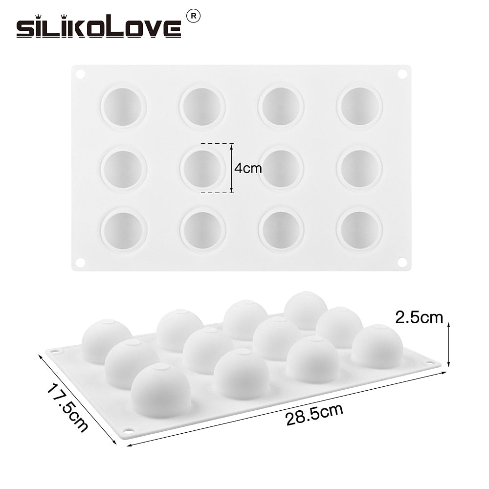 Silicone Cake Mold Baking Accessories Round Ball Mousse Mold Silicone Bakeware Home Kitchen Sugarcraft Dessert Tools