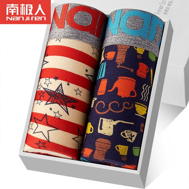 Boxers Men Boxer Underwear Cotton Man BoxerShort Breathable Printed Panties Flexible Boxer Male Shorts Comfortable Underpants