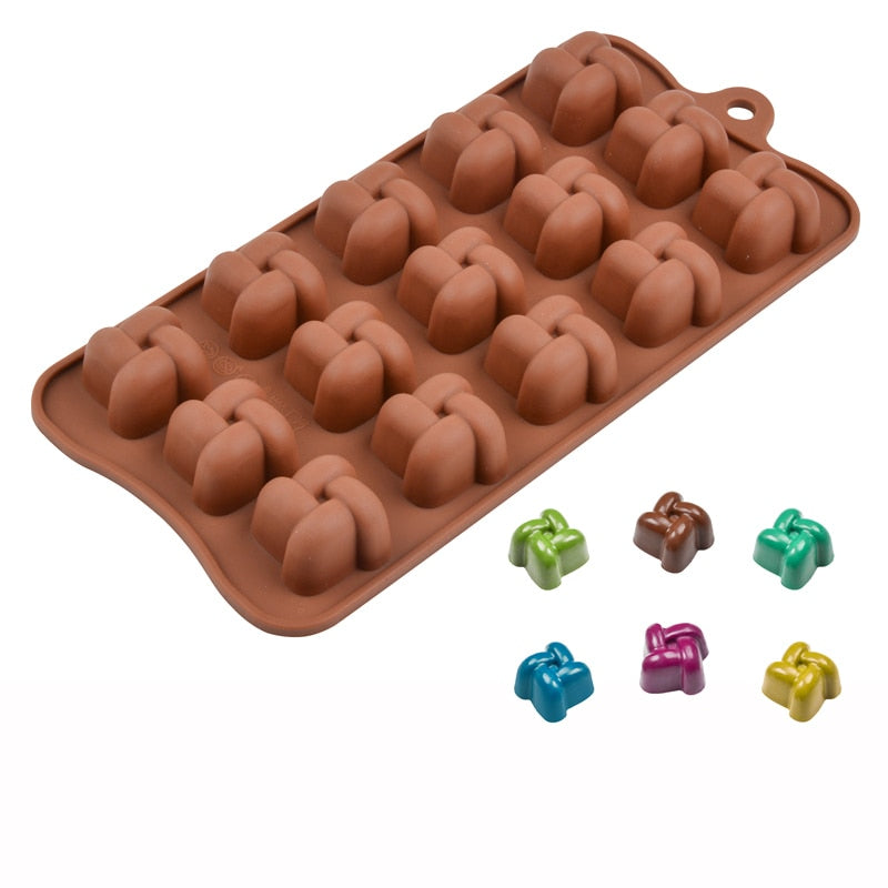 3D Chocolate Mold Silicone Chocolates Molds for Baking Nonstick Jelly Pudding Sugarcraft Mould DIY Kitchen Bakeware