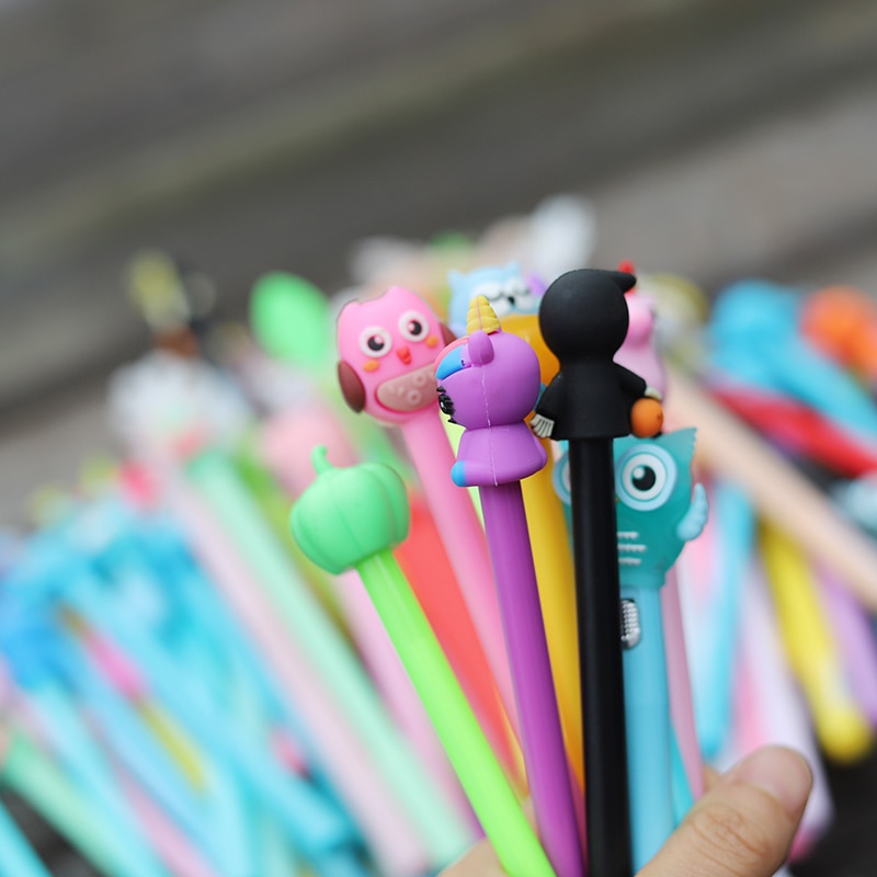 40Pcs/Set Kawaii Cartoon 0.38/0.5mm Gel Pen Set Student Signature Creative Stationery Office School Supplies Gifts