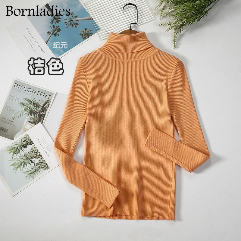 Basic Turtleneck Women Sweaters Autumn Winter Tops Slim Women Pullover Knitted Sweater Jumper Soft Warm Pull