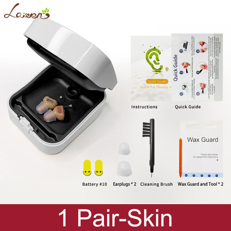 Hearing Aids Invisible Adjustable Wireless Hearing Aid Mini CIC Left/Right Ear Sound Amplifier For Adults Elderly Severe Loss