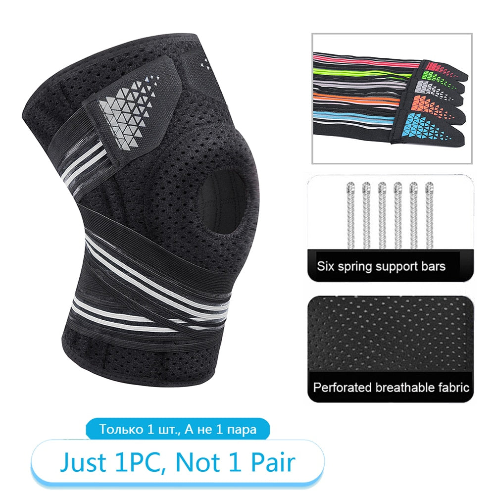 Tcare 1 Piece Knee Brace Stabilizers for Meniscus Tear Knee Pain ACL MCL Injury Recovery Adjustable Knee Support Brace Men Women