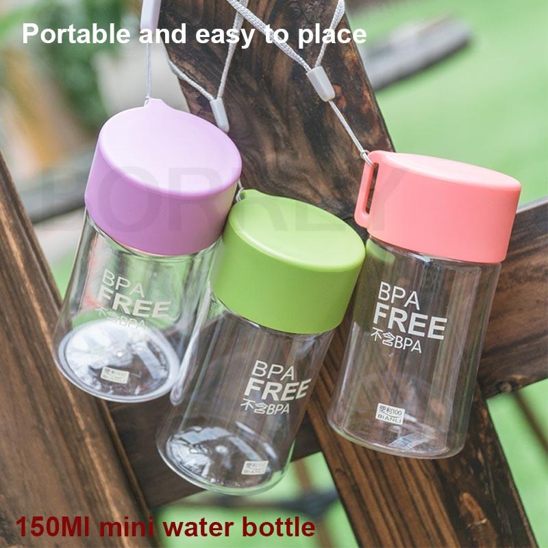 BORREY Colored Plastic Small Water Bottles Portable School Water Bottles Bpa Free Mini Cute Kids Children Direct Drinking Bottle