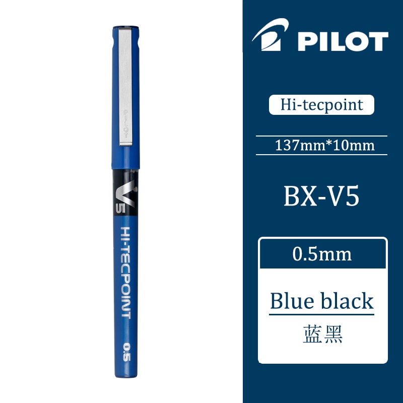 1PCS Pilot Needle Nib Gel Pen V5 Water-based Ballpoint Pen Stationery Office Supplies Writing 0.5mm BX-V5 Kawaii School Supplies