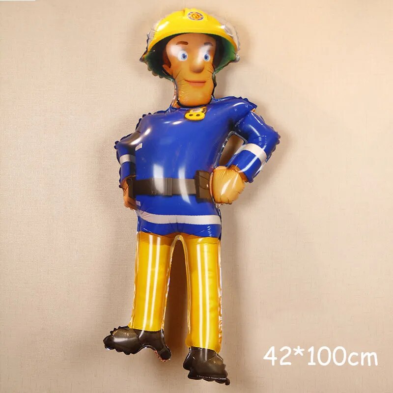 Fireman Sam Theme Birthday Party Decor Tableware Paper Cup Banner Plate Fireman Sam Balloon Party Supplise Boy Baby Shower