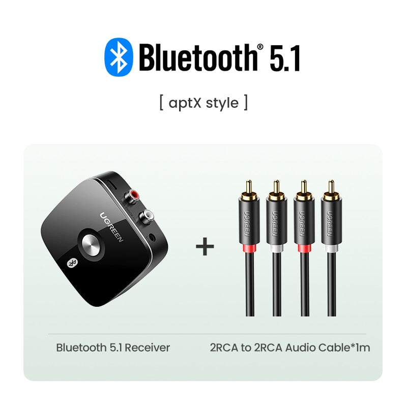 Bluetooth RCA Receiver 5.1 aptX HD 3.5mm Jack Aux Wireless Adapter Music for TV Car RCA Bluetooth 5.0 3.5 Audio Receiver