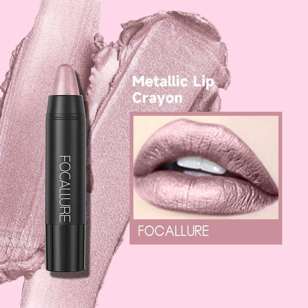 FOCALLURE 31 Colors Matte Lipstick Pencil High Gloss Crayons Long-lasting Waterproof Lip Pen Makeup Cosmetics for Women