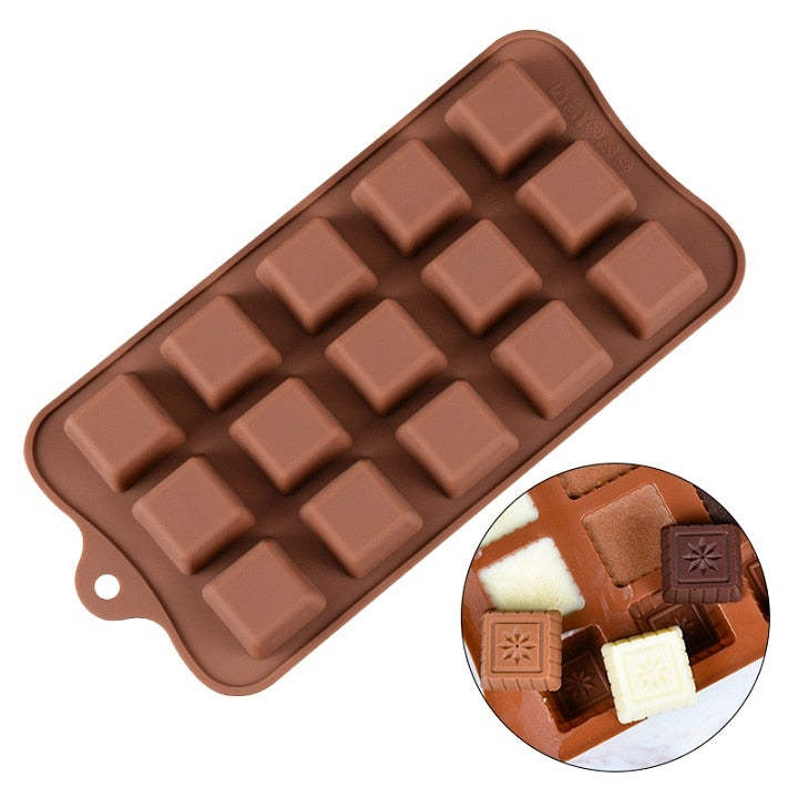 3D Chocolate Mold Silicone Chocolates Molds for Baking Nonstick Jelly Pudding Sugarcraft Mould DIY Kitchen Bakeware