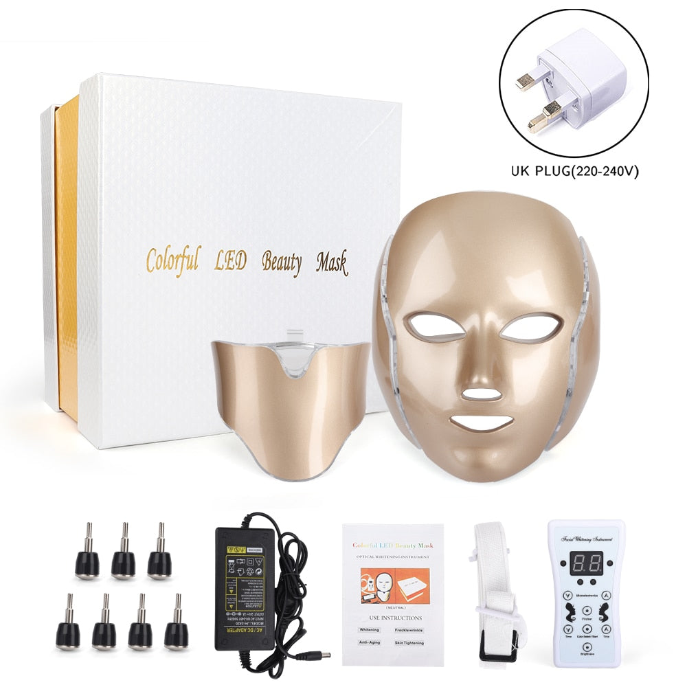 7 Colors LED Light Therapy Face Mask Skin Rejuvenation Led Photon Facial Mask Phototherapy Face Care Beauty Anti Acne Machine