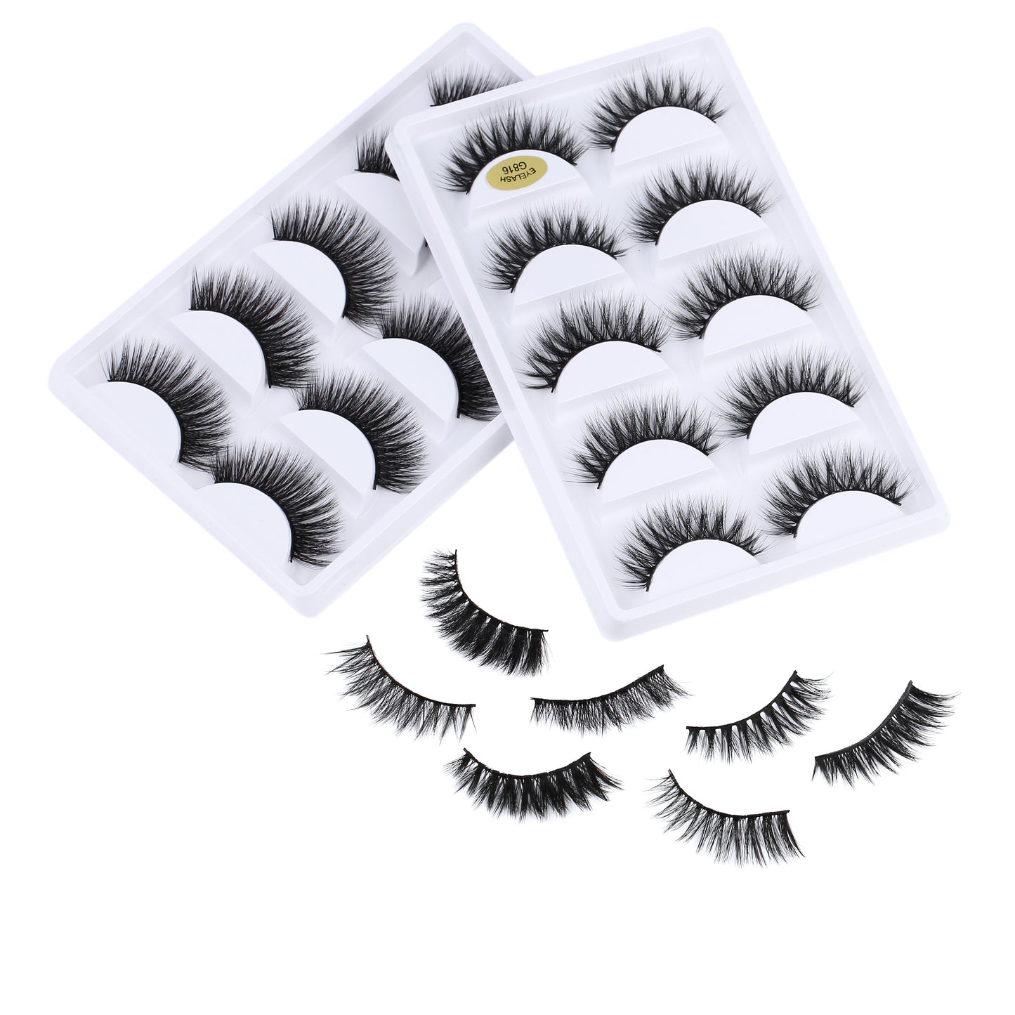 5 Pairs 5D Nerz Wimpern Natürliche Falsche Wimpern Wimpern Weichen Gefälschte Wimpern Verlängerung Make-Up Großhandel