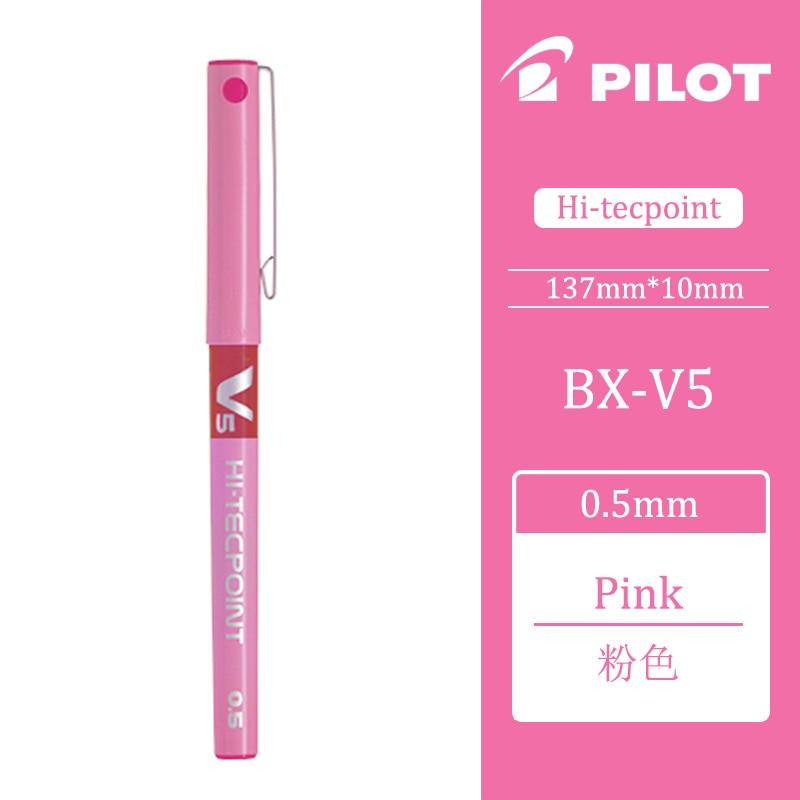 1PCS Pilot Needle Nib Gel Pen V5 Water-based Ballpoint Pen Stationery Office Supplies Writing 0.5mm BX-V5 Kawaii School Supplies