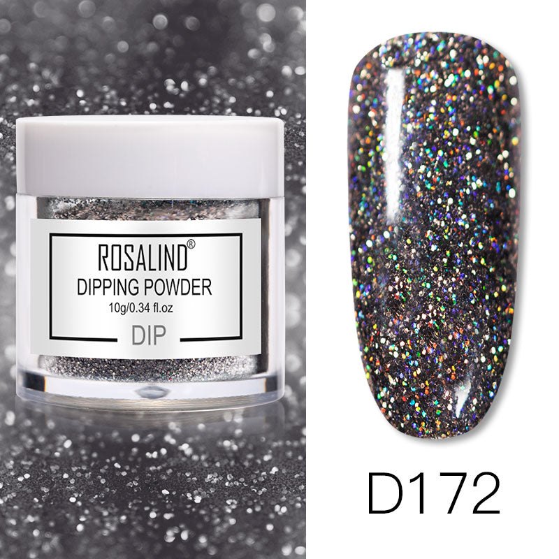 ROSALIND Nail Dipping Powder Gel Of Nails Extension  Extension Crystal Powder Nail Art Decoration Carving Glitter For Manicure