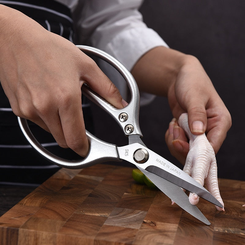 Multifunctional Kitchen Scissors Japanese Scissors Stainless Steel Chicken Bone Scissors Food Scissors Aluminum Alloy Scissors