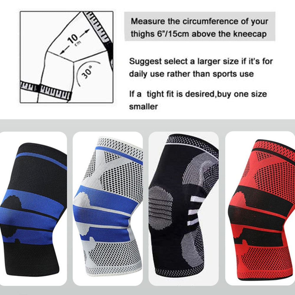 1pcs Full Knee Brace Strap Patella Medial Support Strong Meniscus Compression Protection Sport Pads Running Basket Health Care