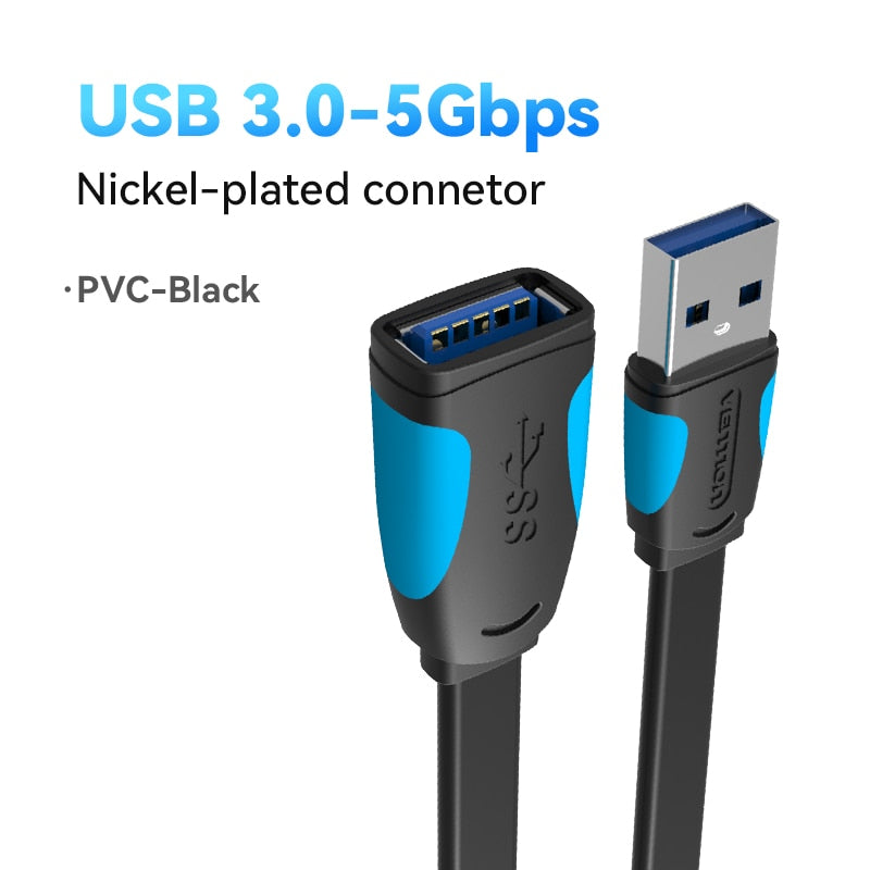 Vention USB 3.0 Extension Cable USB 3.0 2.0 Cable Extender Data Cord for PC Smart TV Xbox One SSD Fast Speed USB Cable Extension