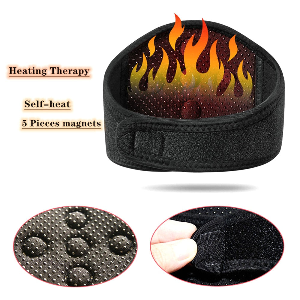 Tcare Tourmaline Magnetic Therapy Self-Heating Neck Pads Thermal Massager Belt Cervical Vertebra Protection Neck Support Brace