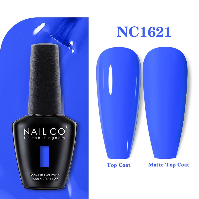 NAILCO 15ml Pink Colors Series Semi Permanent Nail Gel Varnish Polish Soak Off White Red UV Nail Art Gel Nail Polish Gel Lacquer