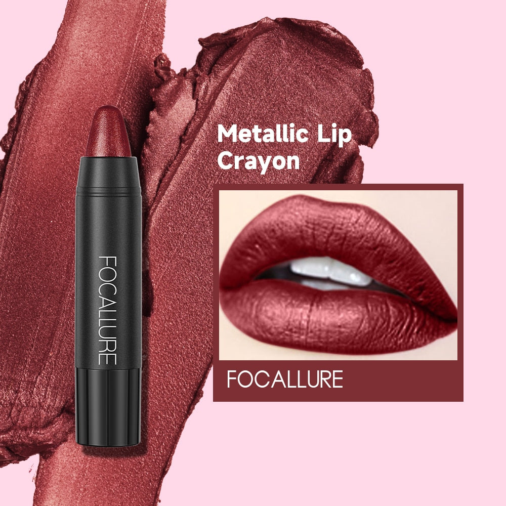 FOCALLURE 31 Colors Matte Lipstick Pencil High Gloss Crayons Long-lasting Waterproof Lip Pen Makeup Cosmetics for Women