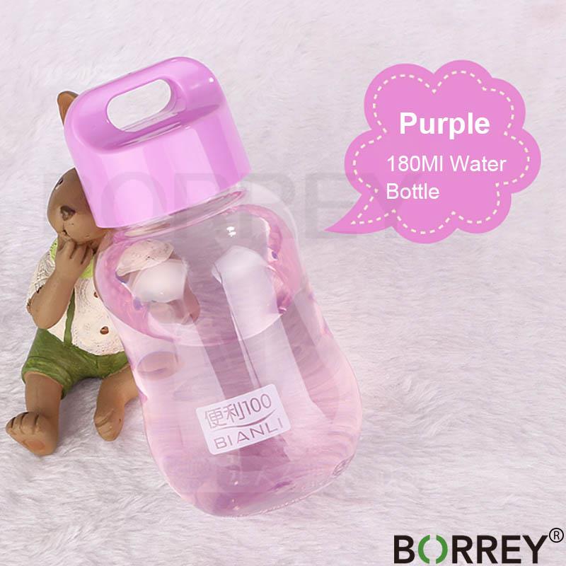 BORREY Colored Plastic Small Water Bottles Portable School Water Bottles Bpa Free Mini Cute Kids Children Direct Drinking Bottle