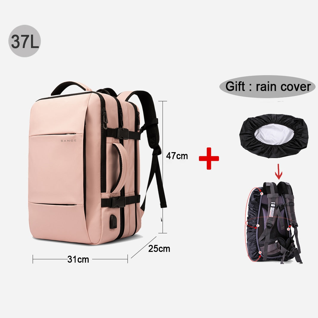 Travel Backpack Men Business Aesthetic Backpack School Expandable USB Bag Large Capacity 17.3 Laptop Waterproof Fashion Backpack