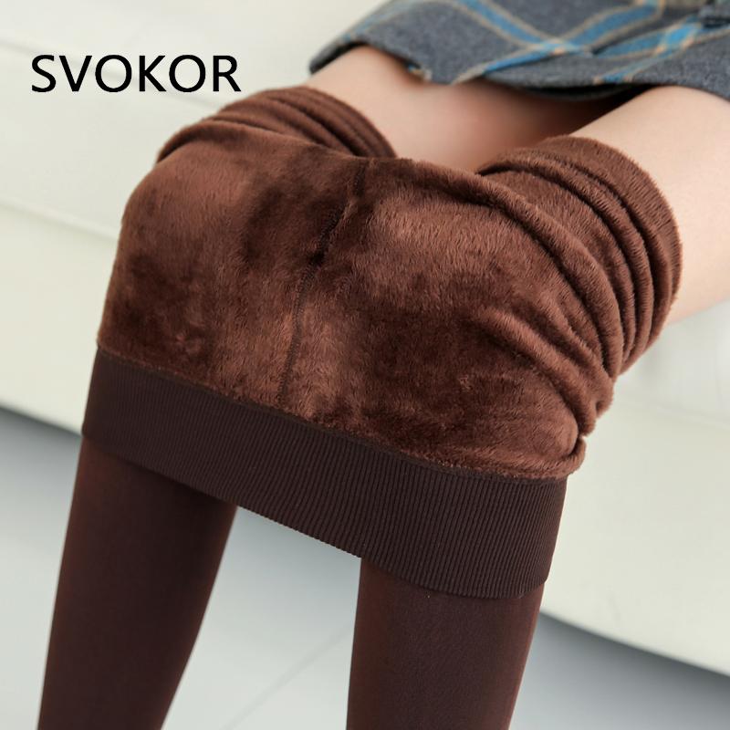 Winter Leggings Knitting Velvet Leggings High Elastic Thicken Warm Pants Skinny Pants For Women Leggins Comfortable