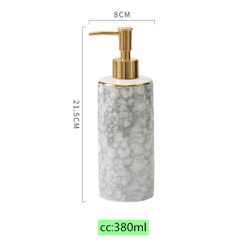 High-grade ceramics Lotion bottle Liquid Soap Dispenser Kitchen hand sanitizer Storage shampoo bottle Bathroom Accessory