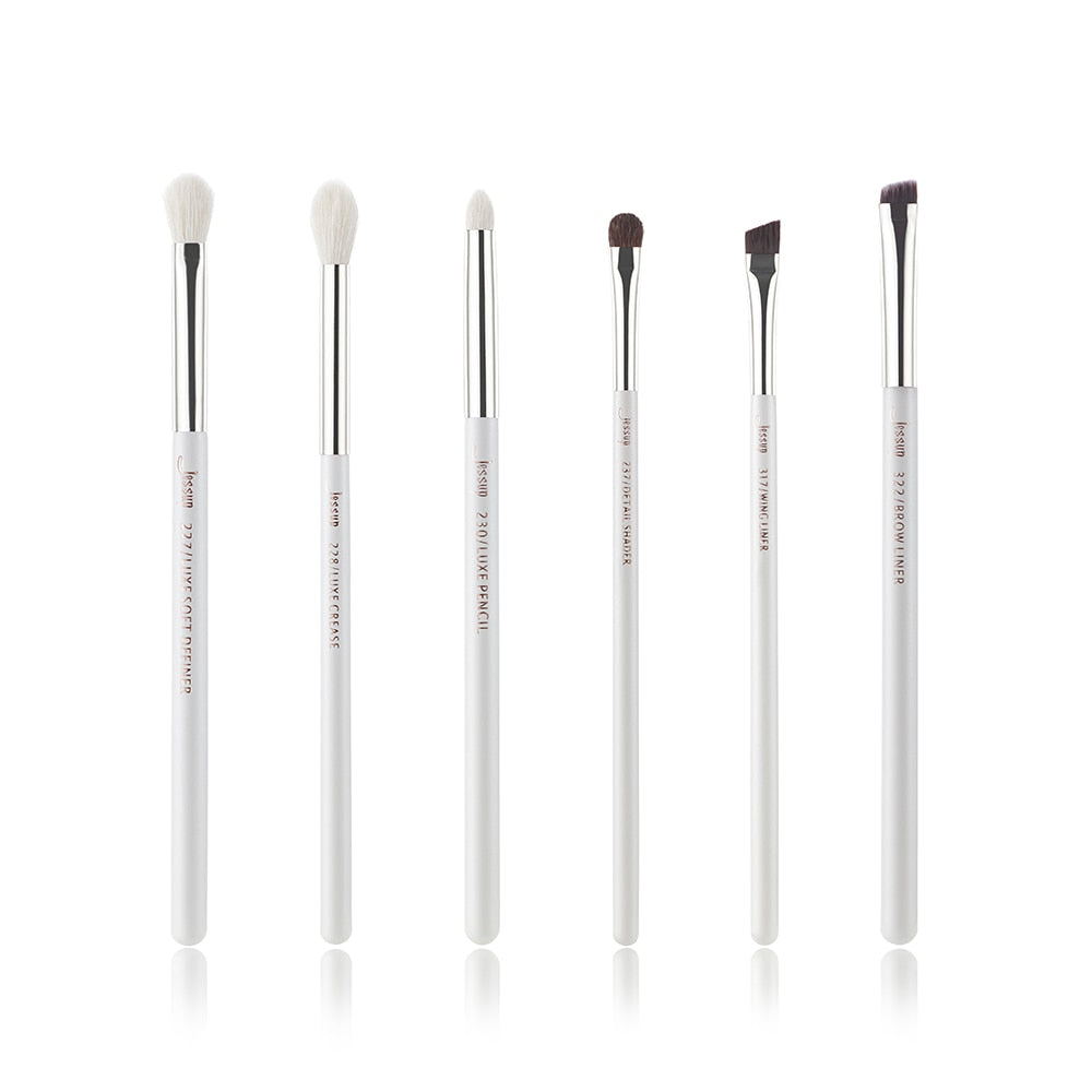 Jessup Makeup brushes set Pearl White/Silver Beauty Foundation Powder Eyeshadow Make up Brushes High quality 6pcs-25pcs