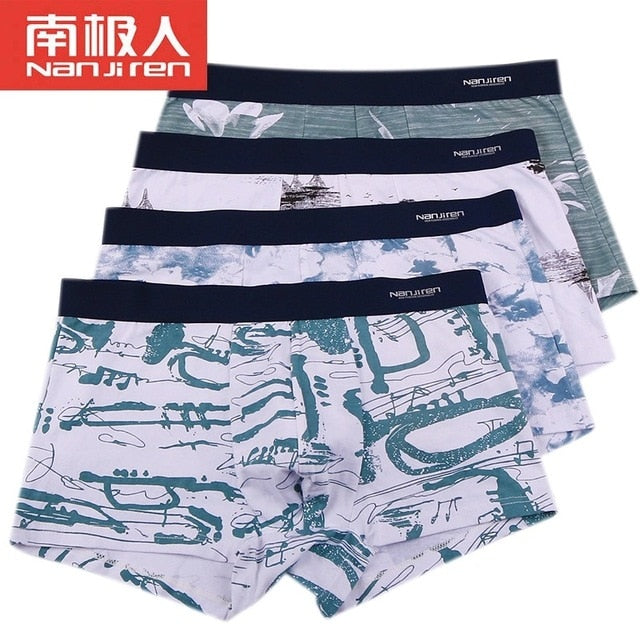 Boxers Men Boxer Underwear Cotton Man BoxerShort Breathable Printed Panties Flexible Boxer Male Shorts Comfortable Underpants