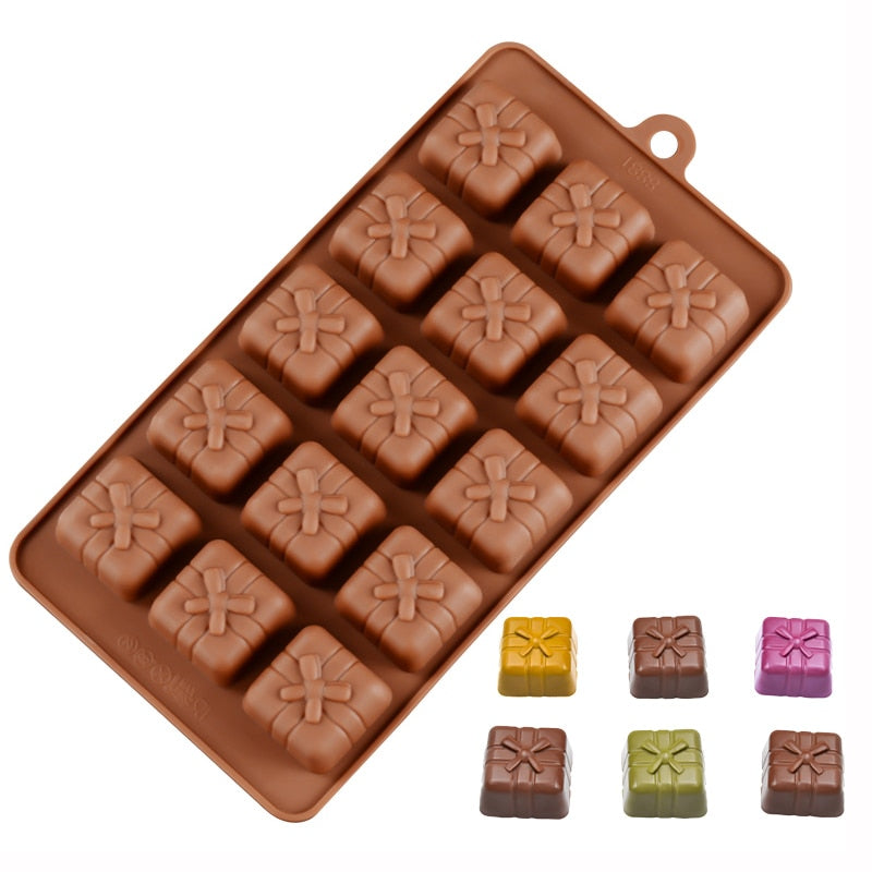 3D Chocolate Mold Silicone Chocolates Molds for Baking Nonstick Jelly Pudding Sugarcraft Mould DIY Kitchen Bakeware