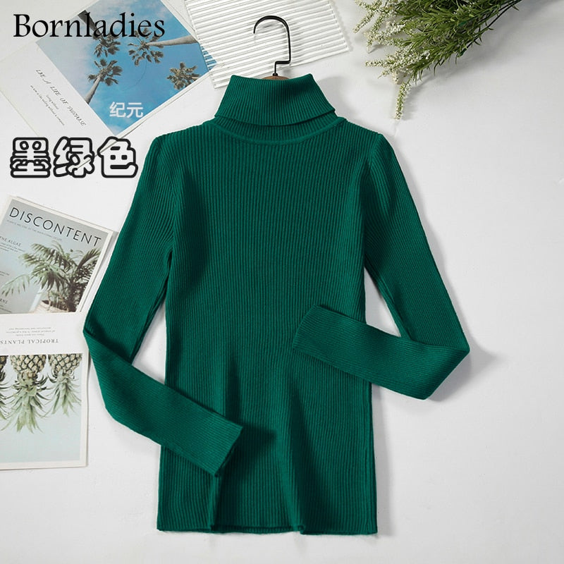 Basic Turtleneck Women Sweaters Autumn Winter Tops Slim Women Pullover Knitted Sweater Jumper Soft Warm Pull