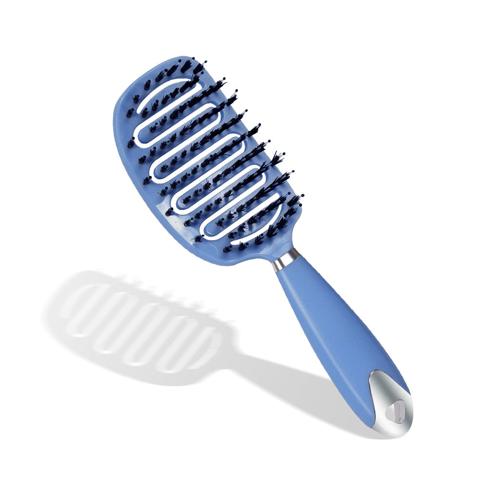 Hair Scalp Massage Comb Hair Brush Women Wet Dry Curly Ultra Detangler Hairbrush Bristle Nylon Salon Hair Styling Tools Dropship