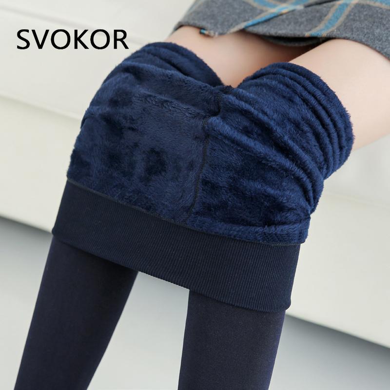 Winter Leggings Knitting Velvet Leggings High Elastic Thicken Warm Pants Skinny Pants For Women Leggins Comfortable