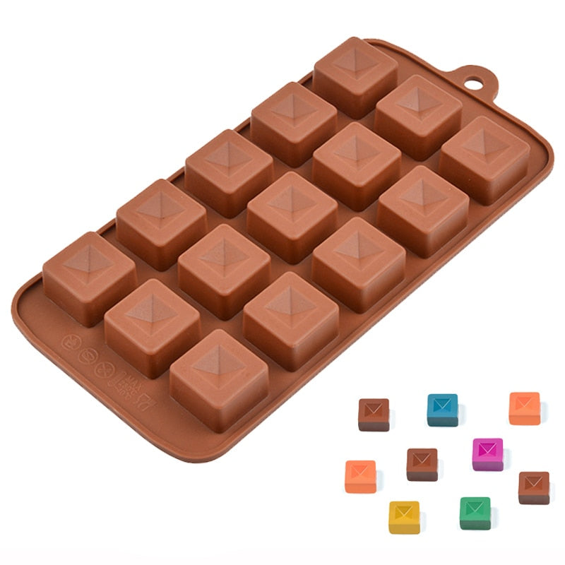 3D Chocolate Mold Silicone Chocolates Molds for Baking Nonstick Jelly Pudding Sugarcraft Mould DIY Kitchen Bakeware