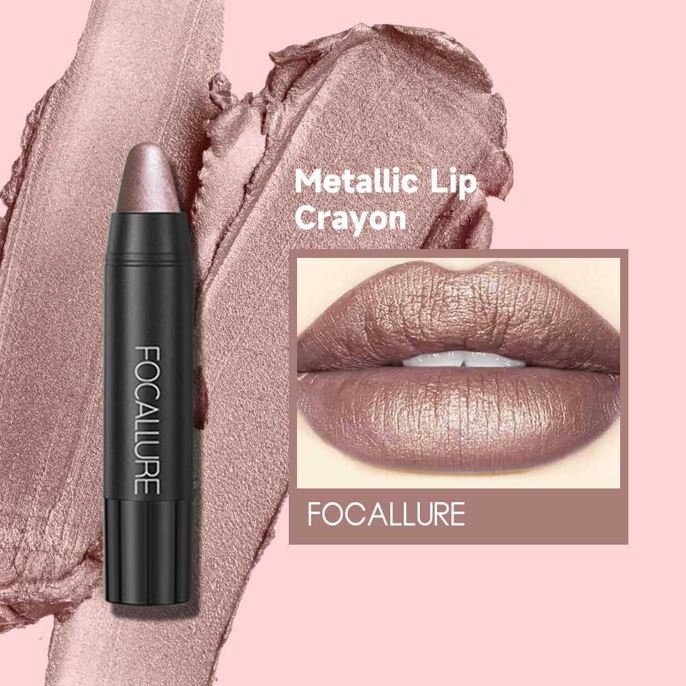 FOCALLURE 31 Colors Matte Lipstick Pencil High Gloss Crayons Long-lasting Waterproof Lip Pen Makeup Cosmetics for Women