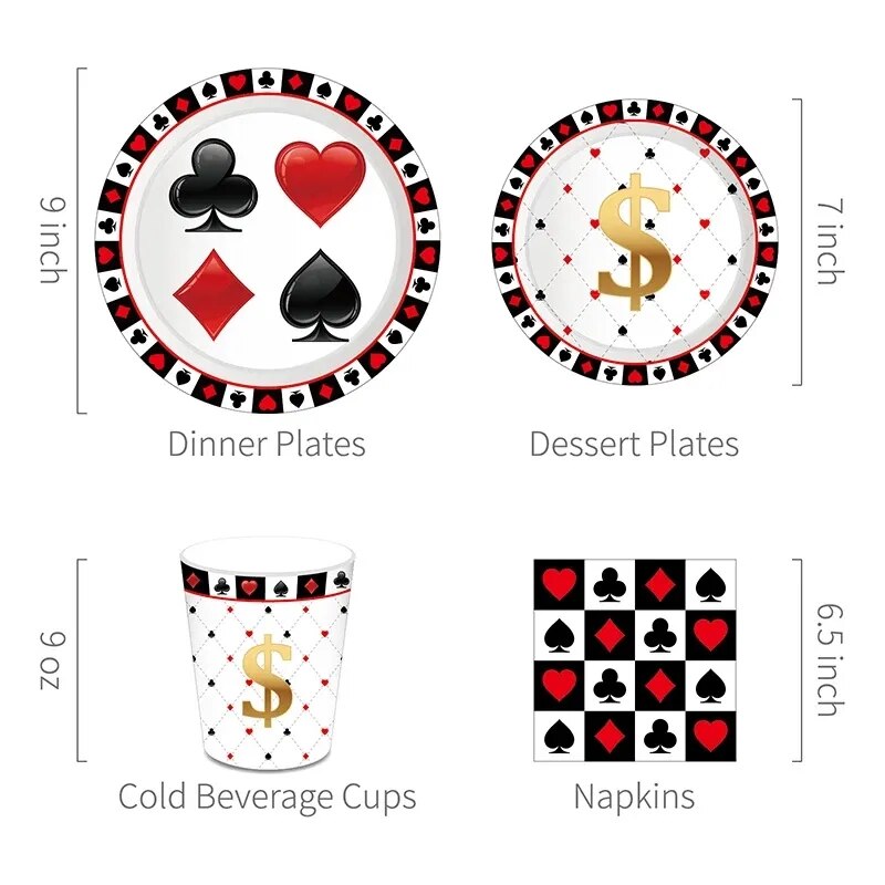 Poker Game Casino Party Decorations Playing Card Theme Party Birthday Party Supplies Adult Hen Party Bachelor Party Decoration