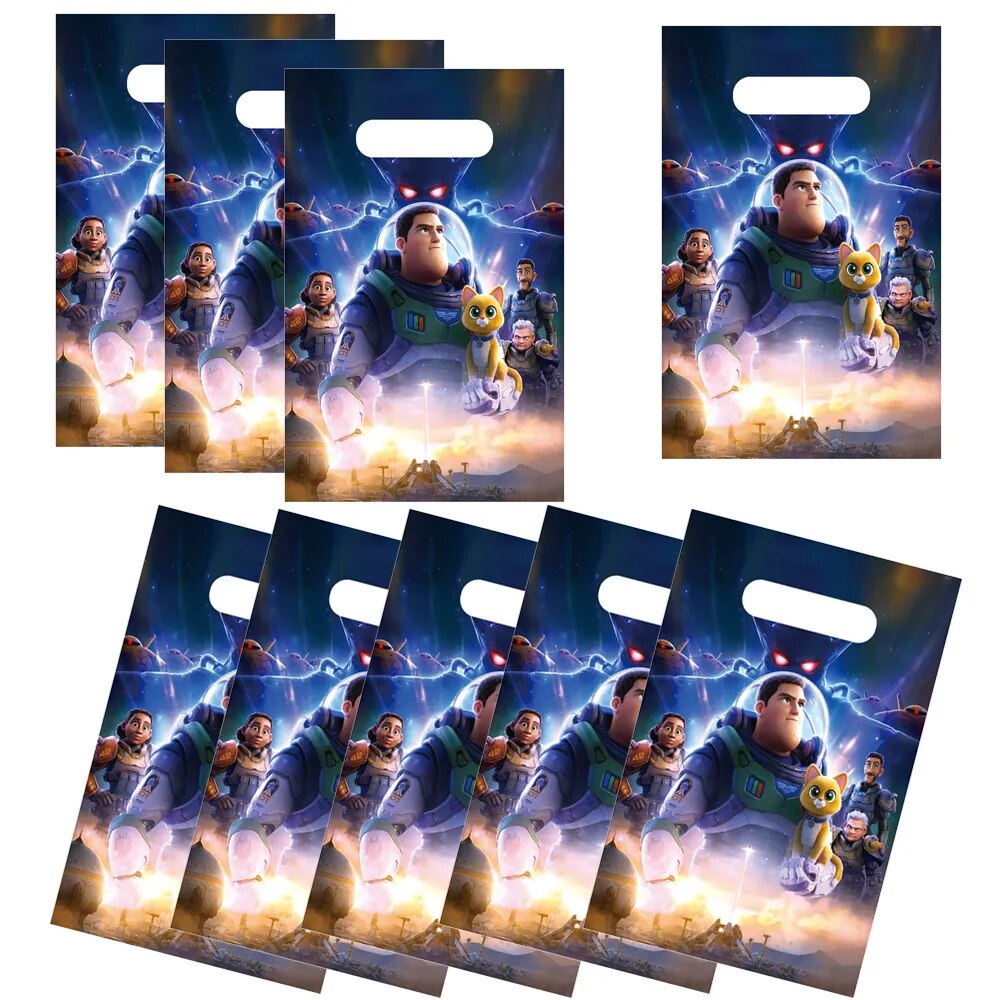 Disney Buzz Lightyear Birthday Party Supplies Disposable Tableware Boys Dinner Dessert Plates Napkins Cups Bags Home Decorations