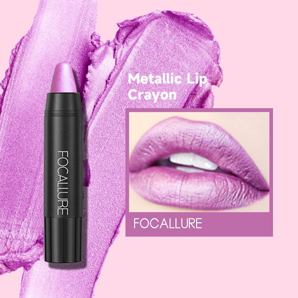 FOCALLURE 31 Colors Matte Lipstick Pencil High Gloss Crayons Long-lasting Waterproof Lip Pen Makeup Cosmetics for Women