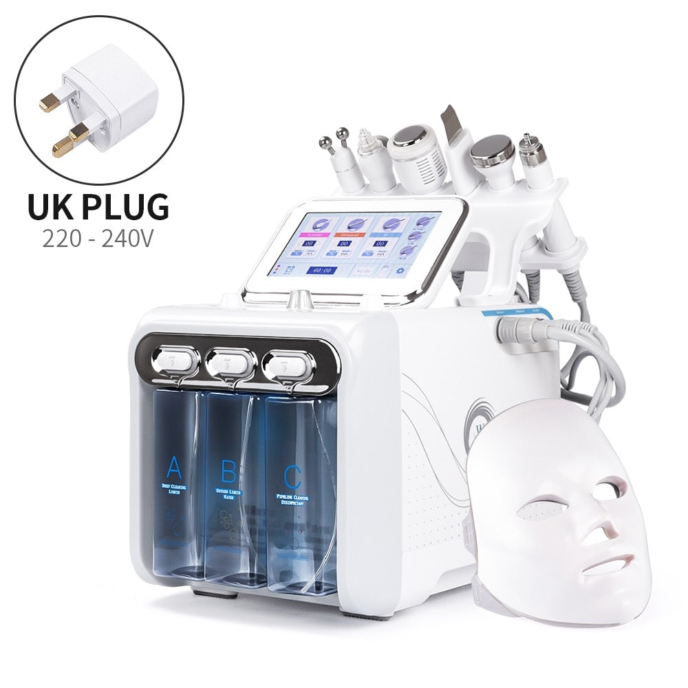 7 In 1 H2O2 Water Oxygen Jet Peel Hydra Beauty Skin Cleansing Hydro Dermabrasion RF Bio-lifting Face Machine Water Aqua Peeling