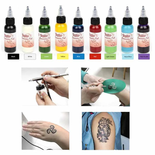 100ml Airbrush Temporary Tattoo Ink Natural Safe Plant Pigments For Spray Pen Body Paint Cool Halloween Tattoo Cosmetics