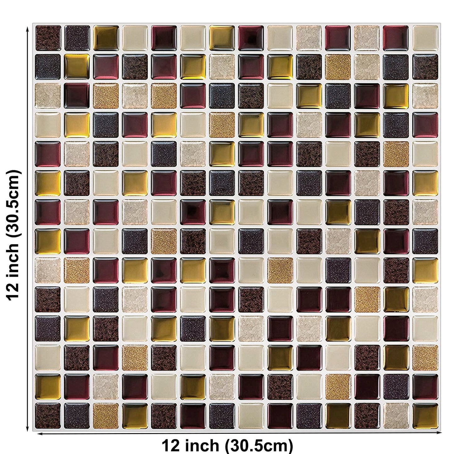 Vivid tiles Self Adhesive Mosaic Tile Wall decal Sticker DIY Kitchen Bathroom Home Decor Vinyl Wallpaper