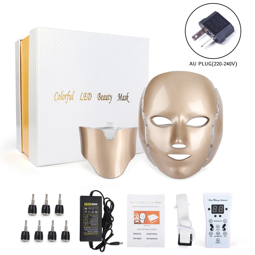 7 Colors LED Light Therapy Face Mask Skin Rejuvenation Led Photon Facial Mask Phototherapy Face Care Beauty Anti Acne Machine