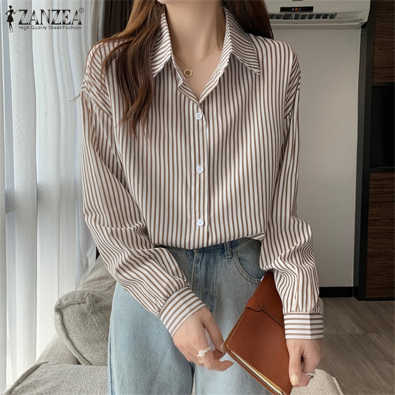 Stylish Solid Shirts Women's Asymmetrical Blouse Casual Lace Up Blusas Female Button Lapel Shirt Oversized Tunic