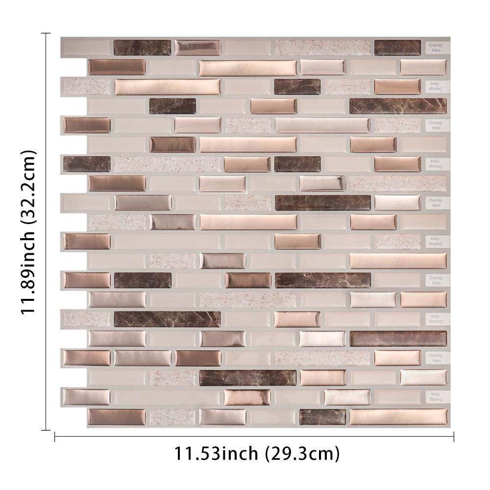 Moroccan Self Adhesive Waterproof Kitchen Bathroom Vinyl Mosaic Peel And Stick Tile Stickers