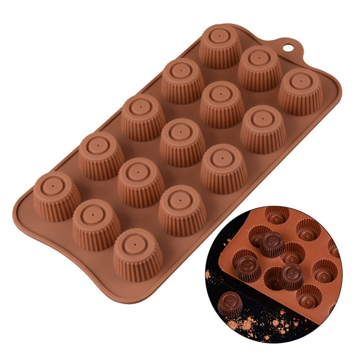 3D Chocolate Mold Silicone Chocolates Molds for Baking Nonstick Jelly Pudding Sugarcraft Mould DIY Kitchen Bakeware