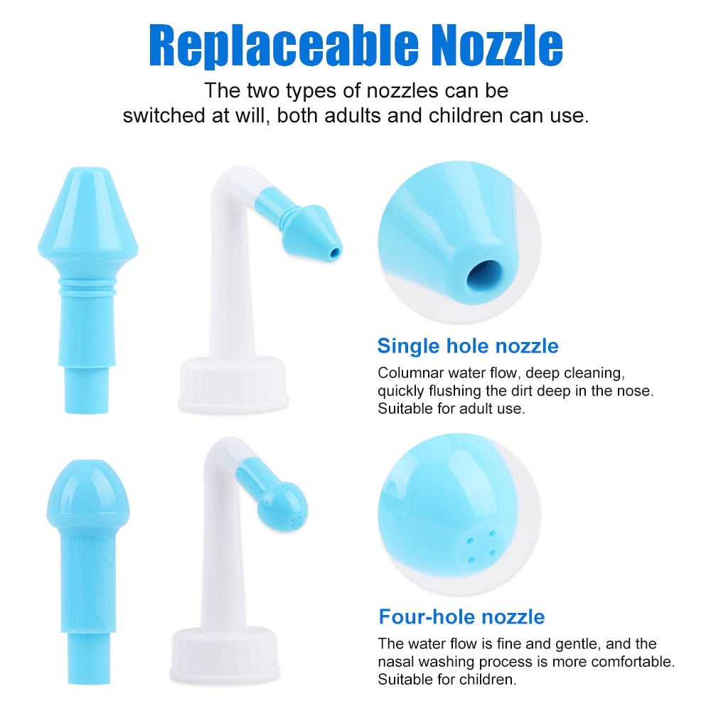 1set 300ML Nasal irrigator Nasal Rinse Bottle Nasal Wash Cleaner Nose Protector Avoid Allergic Rhinitis Adults Children Neti Pot