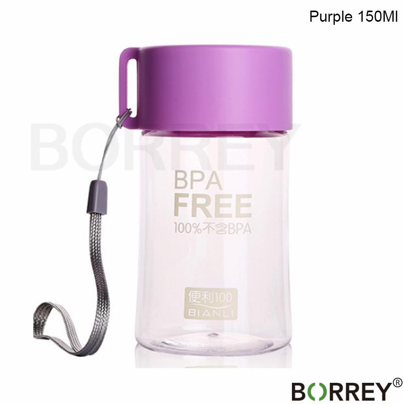 BORREY Colored Plastic Small Water Bottles Portable School Water Bottles Bpa Free Mini Cute Kids Children Direct Drinking Bottle