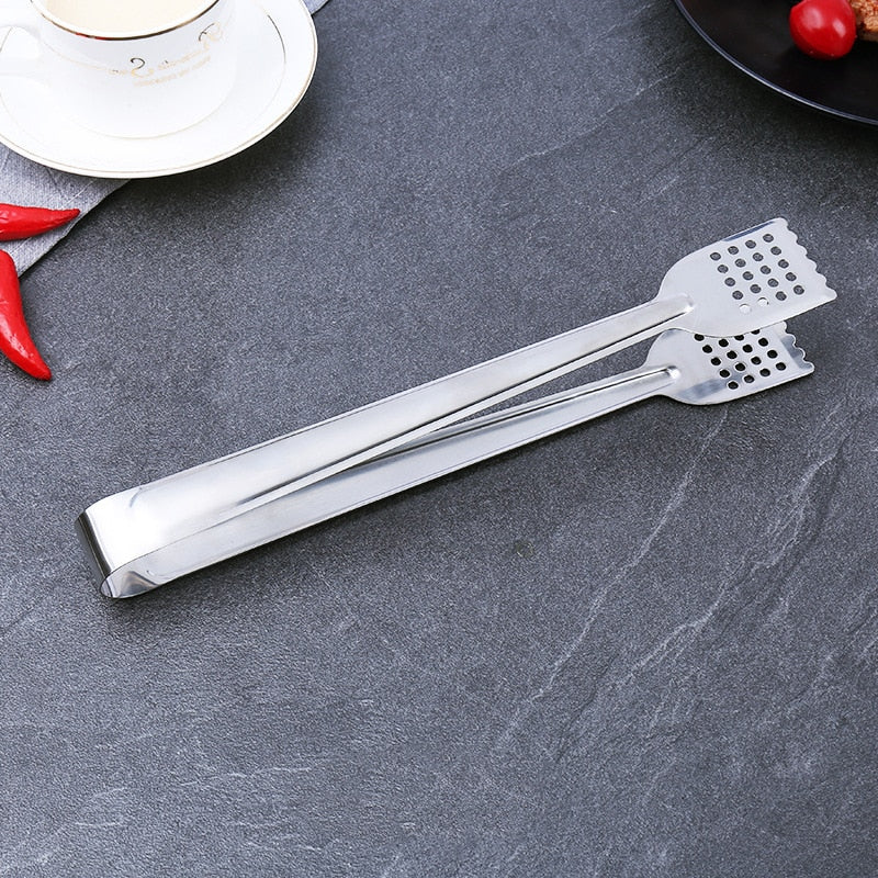 Stainless Steel BBQ Food Tongs Anti Heat Bread Clip Pastry Clamp Barbecue Tongs Kitchen Utensils Cooking Kitchen Accessories